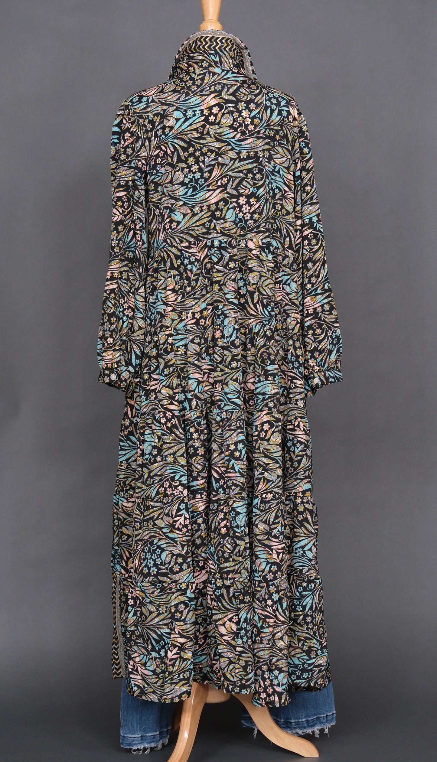 The Tate Dress in Midnight Tropical