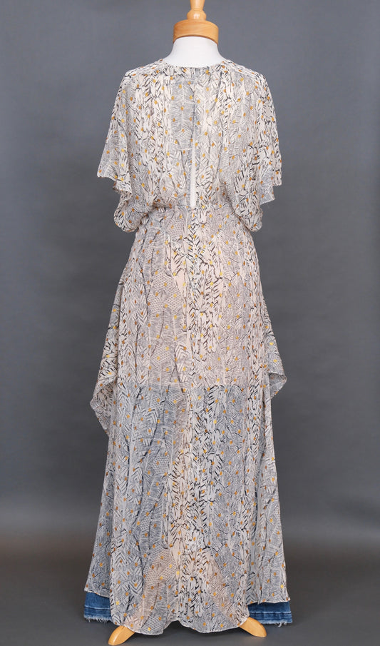 Jazz Age Dress in Golden Feather