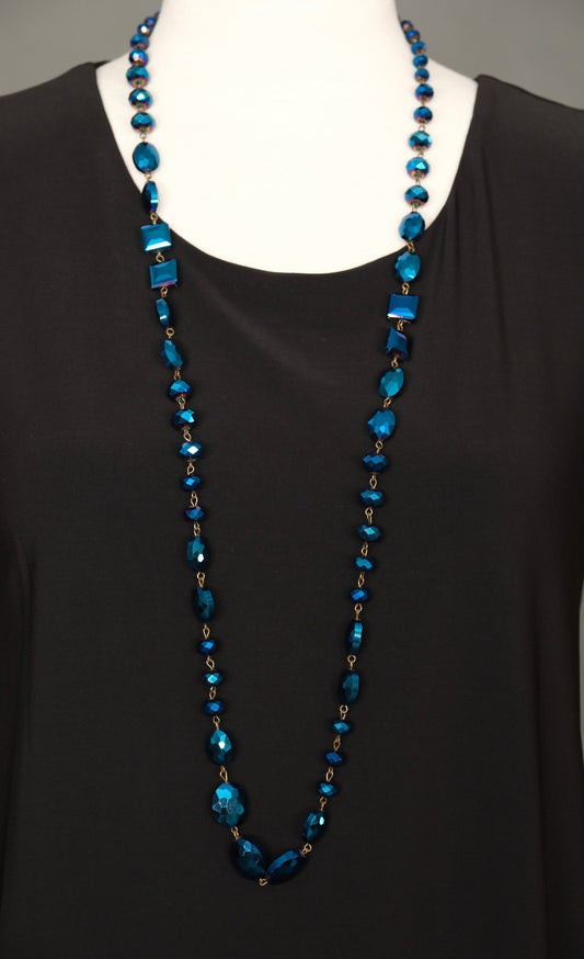 Crystal Ball Necklace in Royal Moon