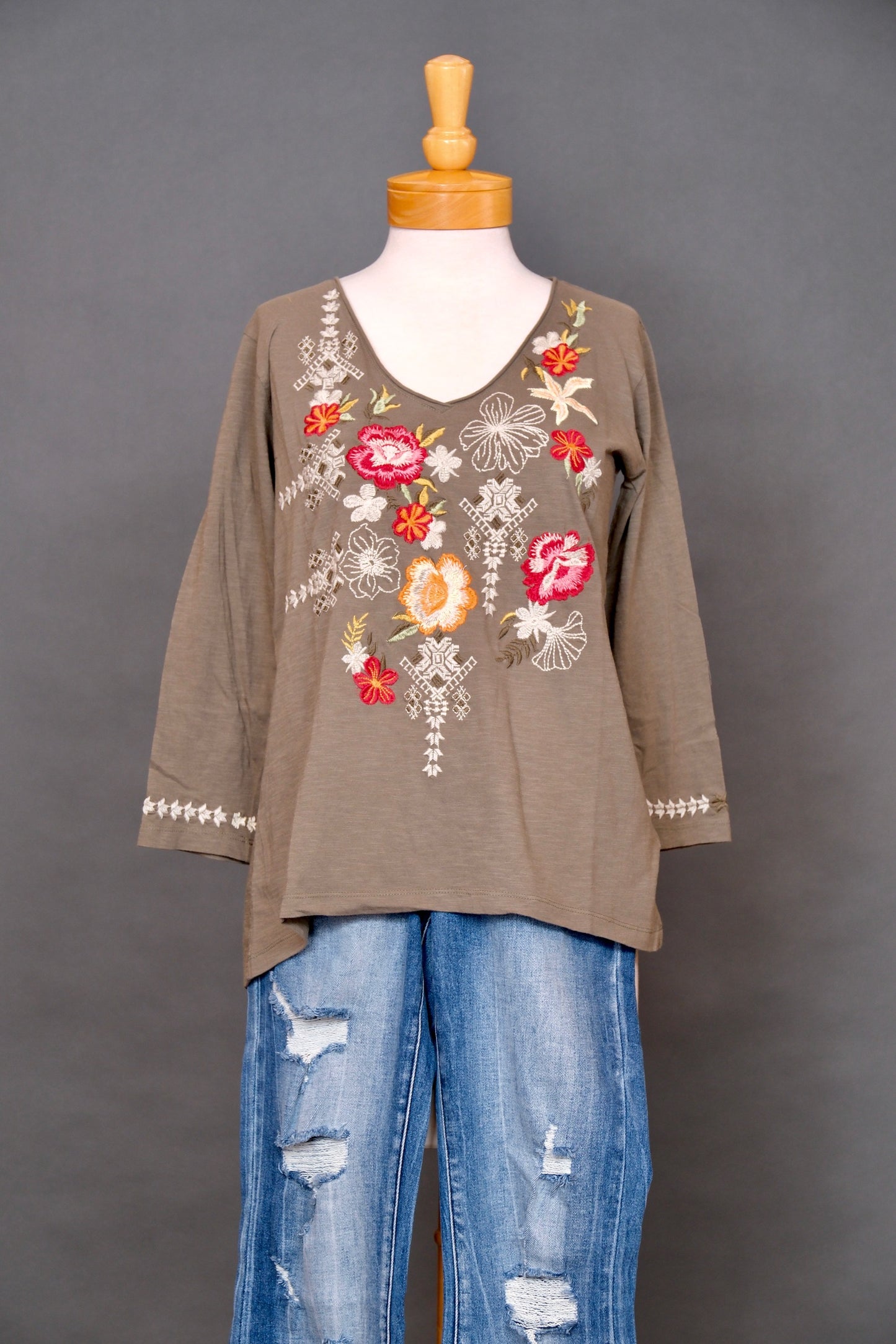 Whipporwill Long Sleeve T-Shirt in Olive