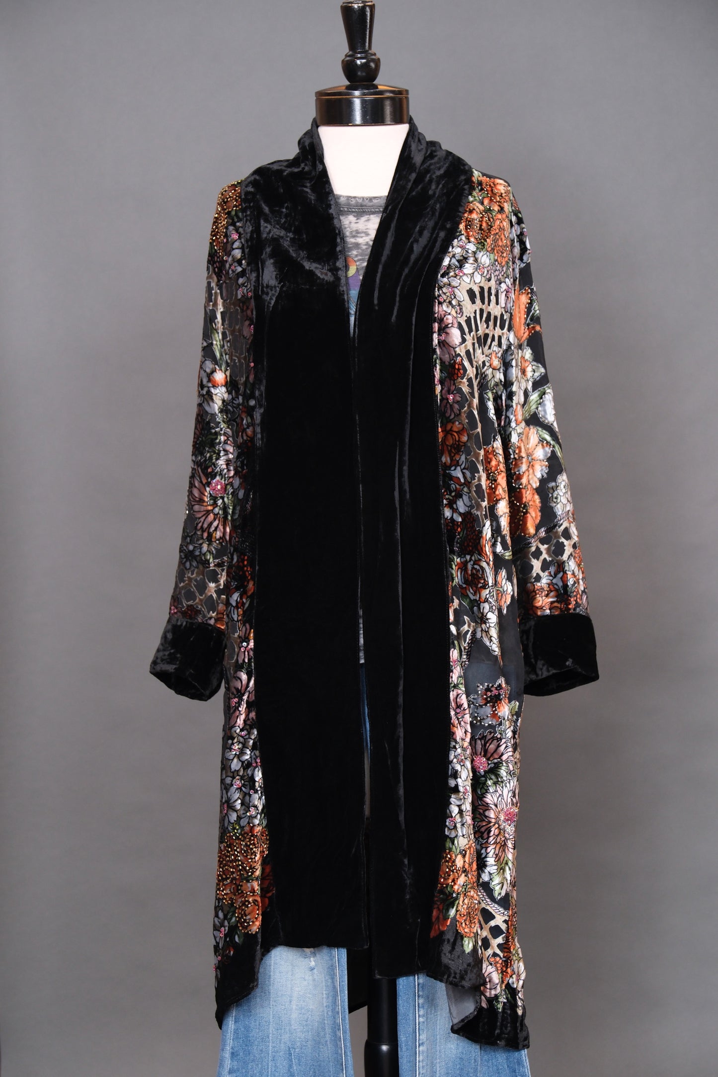 Vienna Lounge Duster in Midnight Black