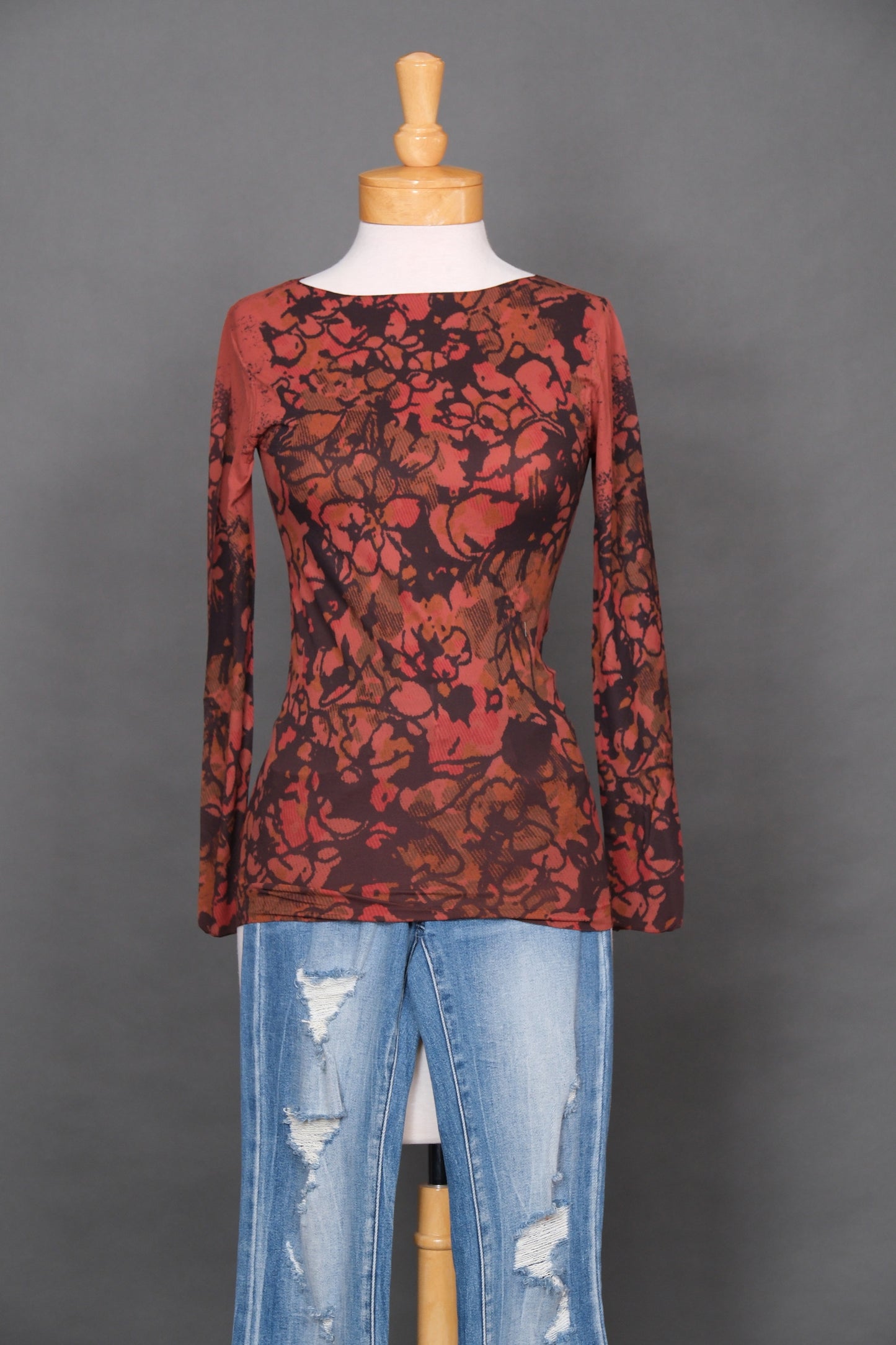 Mesh Tee in Autumn Flower