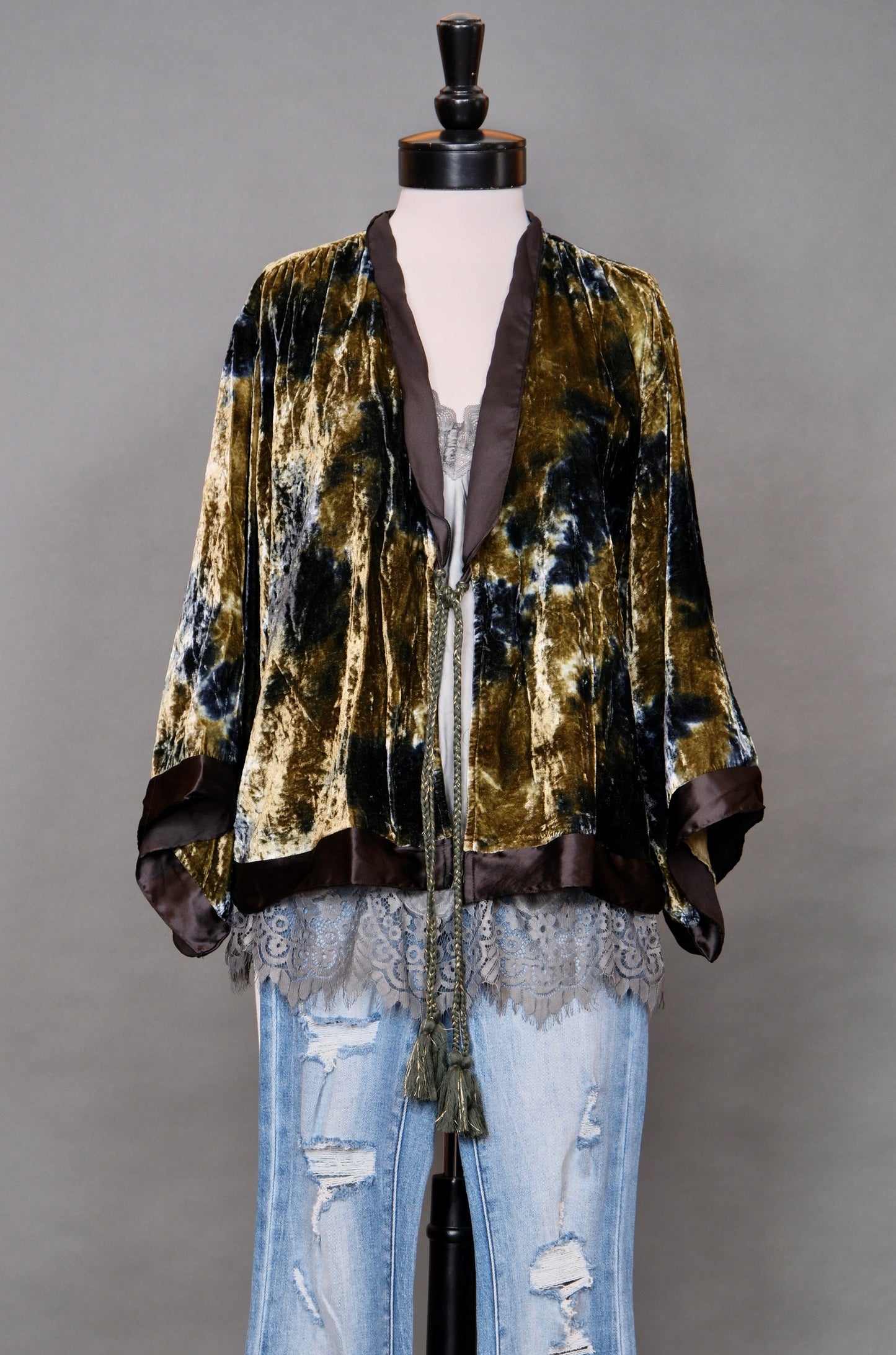 Mystic Lake Velvet Kimono Jacket