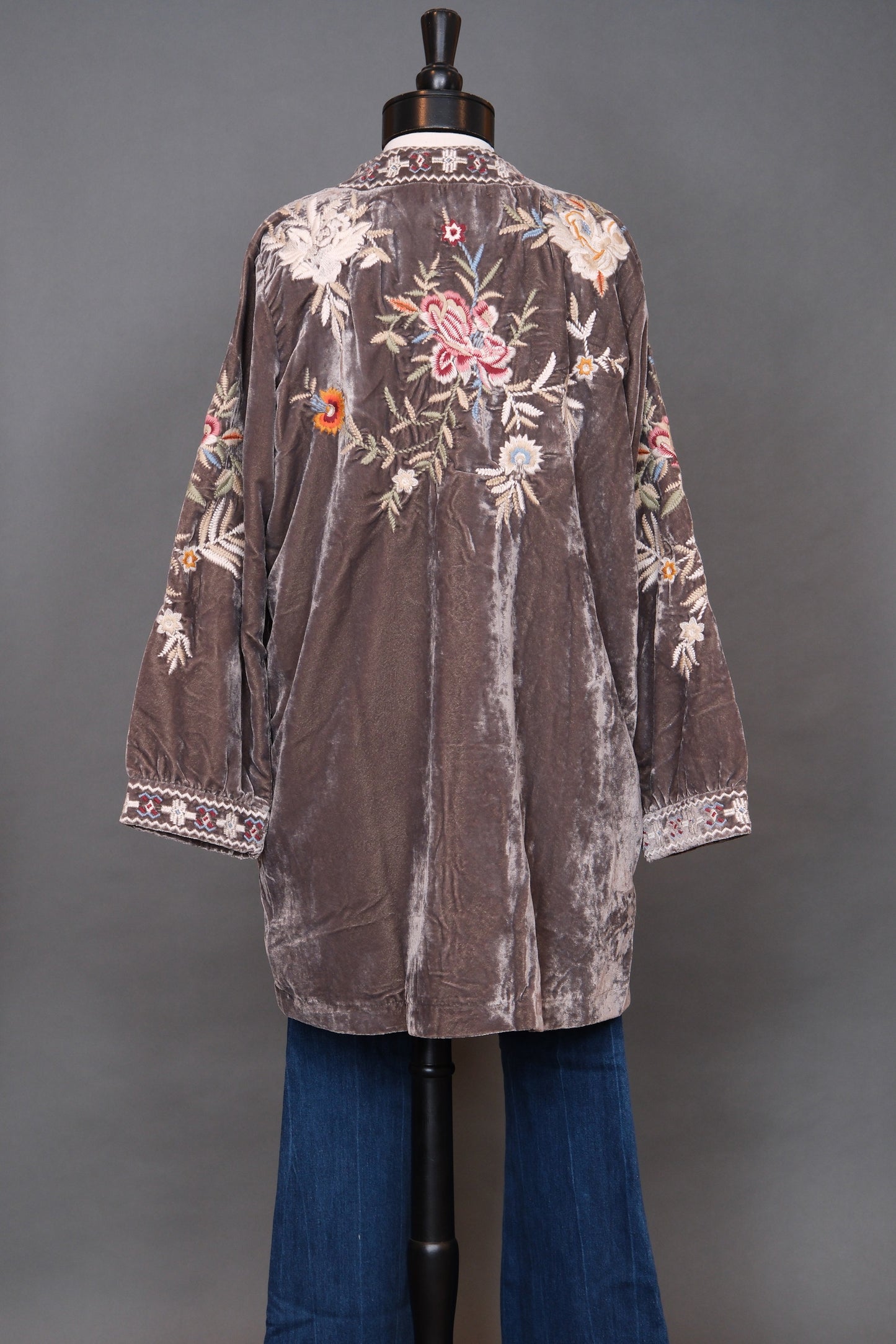 Smoke Flower Velvet Jacket
