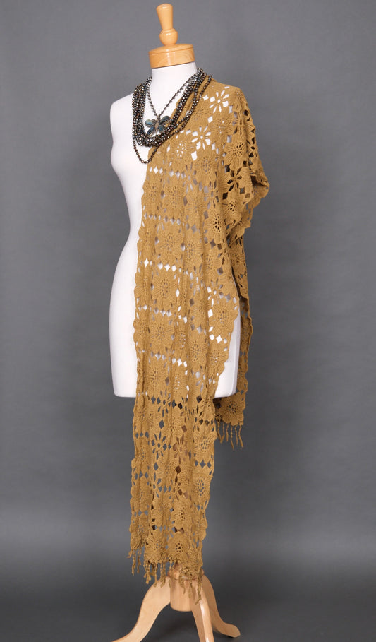 Crochet Scarf in Dijon