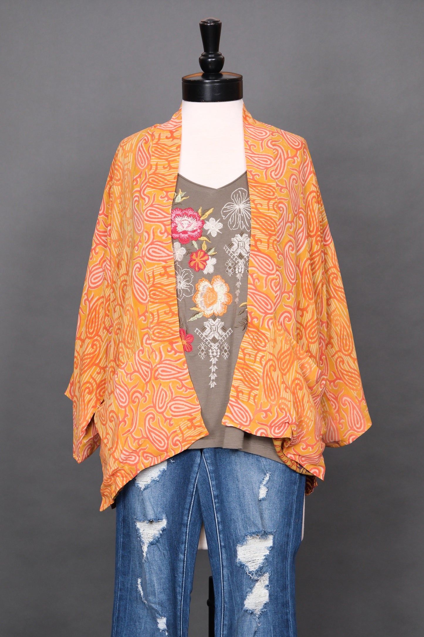 Tangerine Dream Vintage Silk Jacket