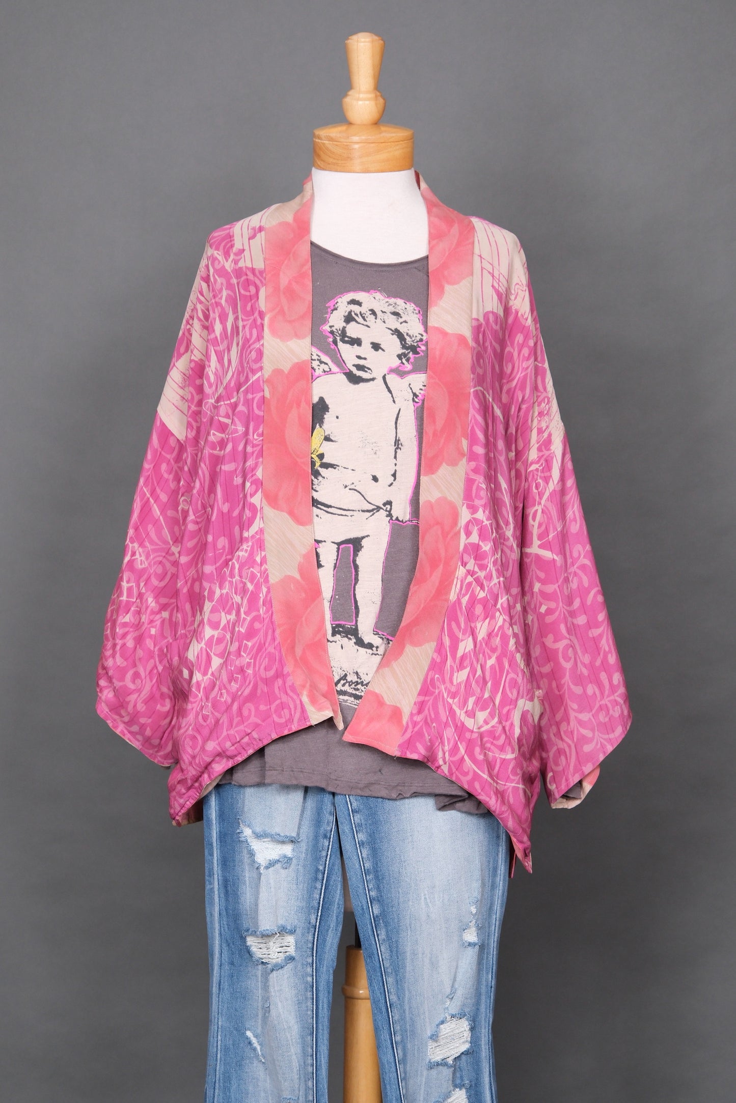 Bed of Roses Vintage Silk Jacket