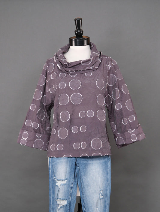 Willa Tunic in Grey Smoke Rings