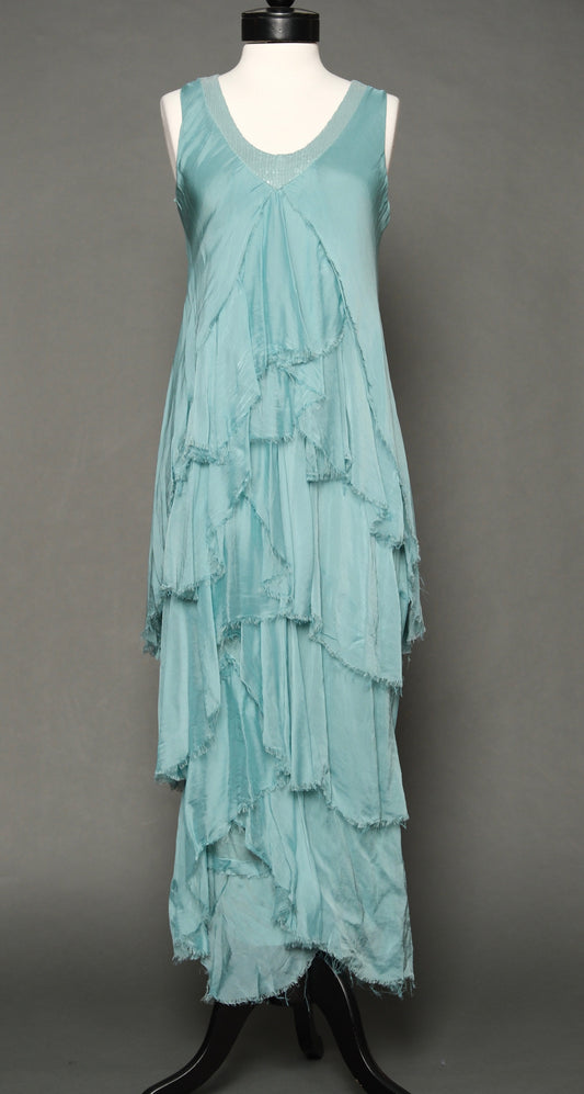 Gatsby Dress in Aqua