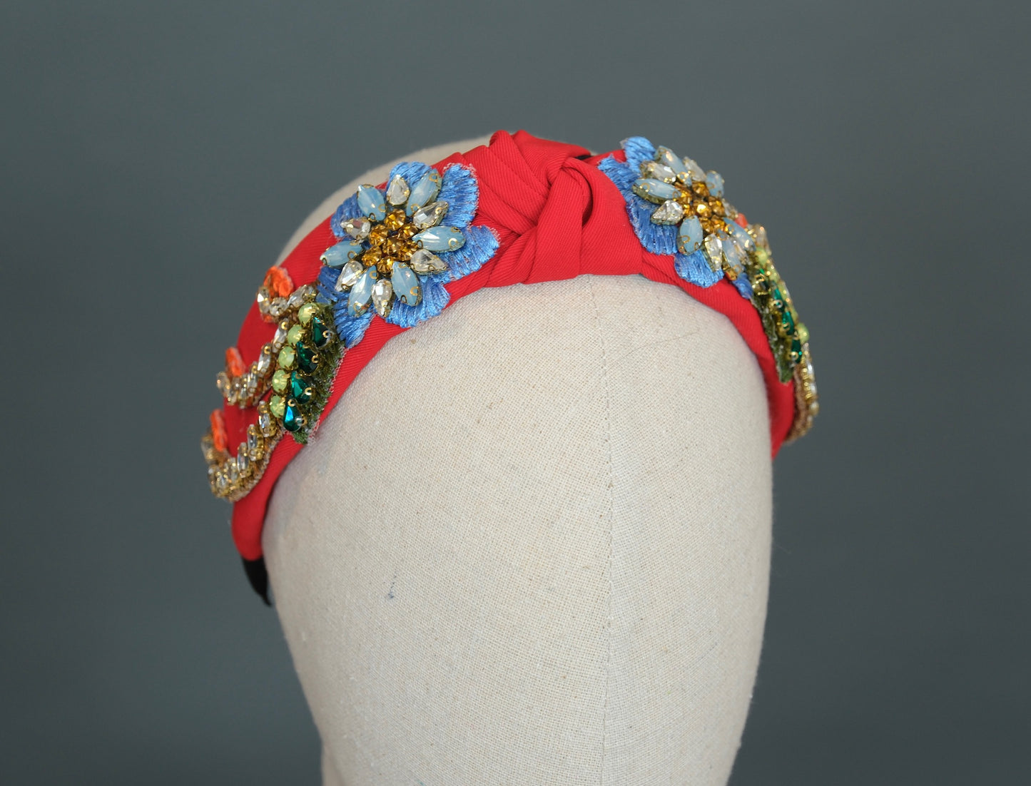 Bejeweled Headband in Red Fairytale