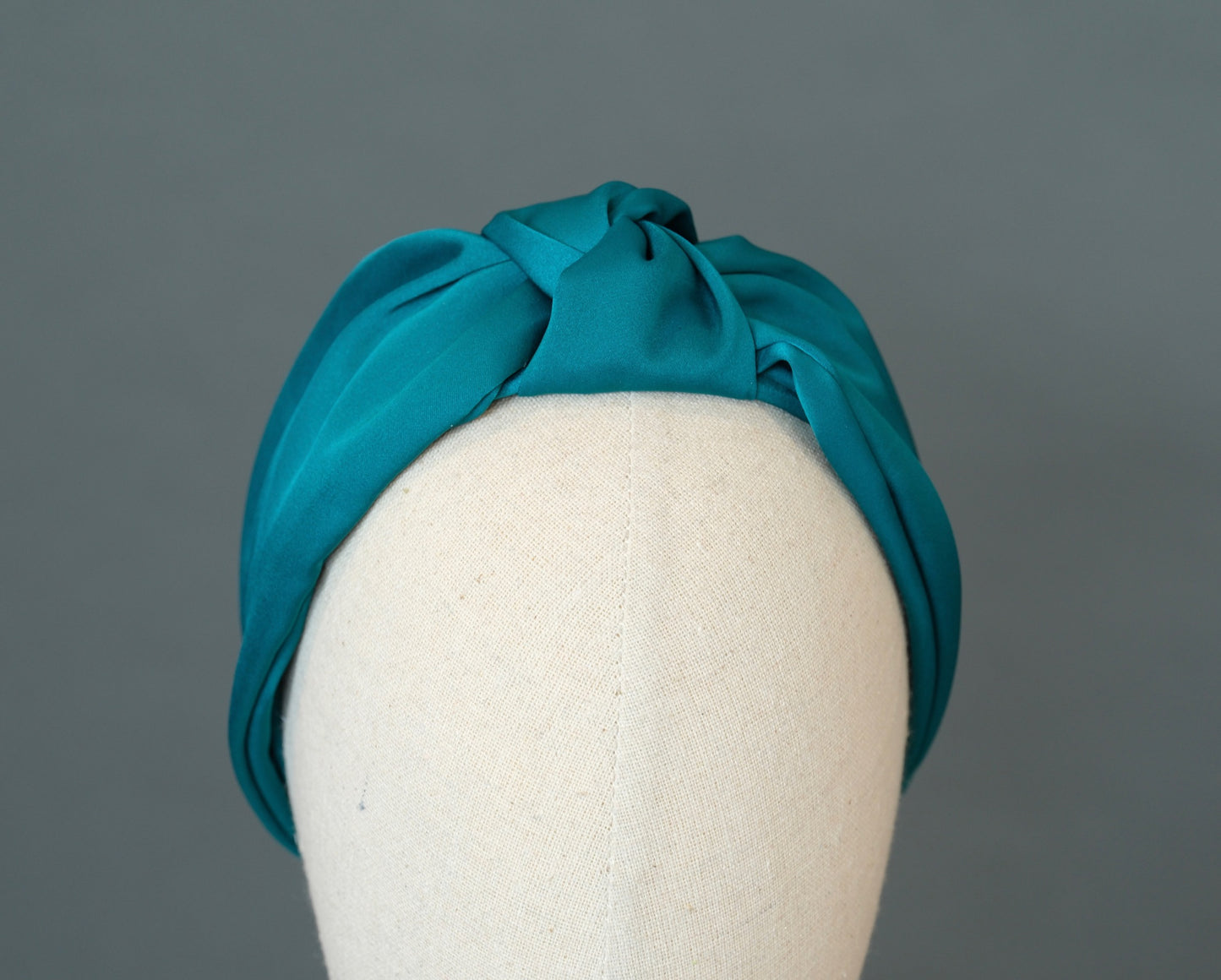Headband in Deep Teal Satin