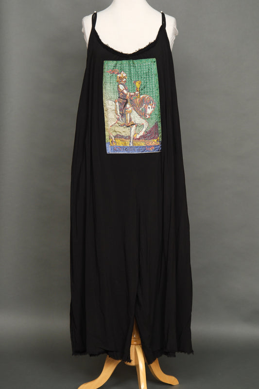Knight of Cups Tarot Card Romper in Black