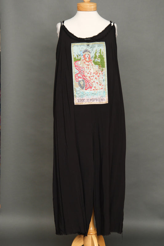 The Empress Tarot Card Romper in Black