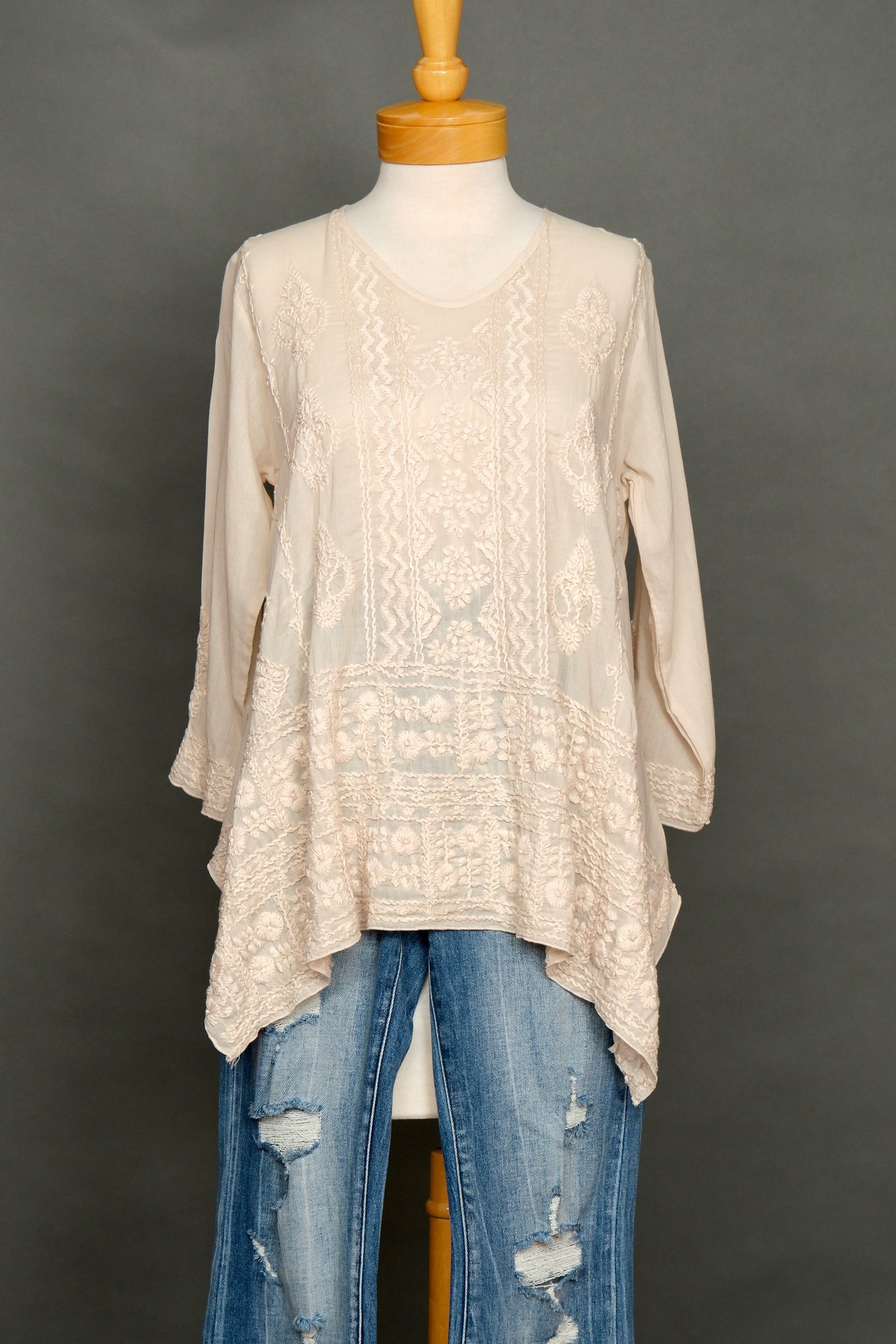 Folkloric Flax Tunic