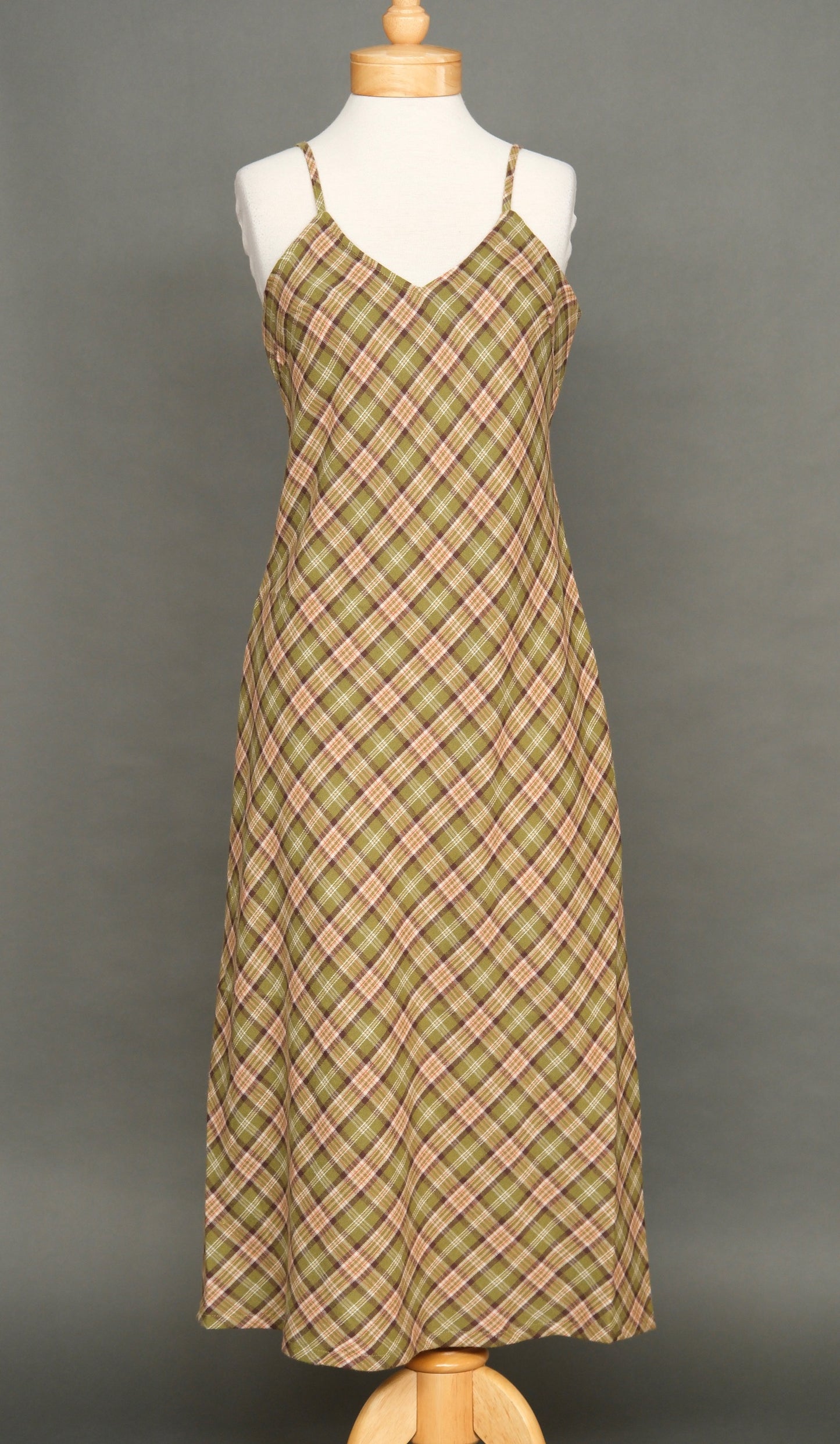 Seattle Plaid Dress in Green