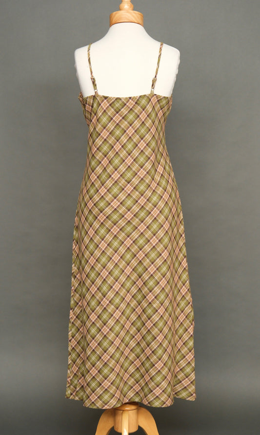 Seattle Plaid Dress in Green