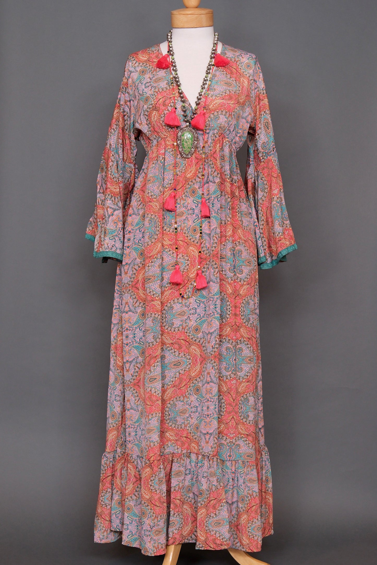 Belle Dress in Coral Paradise