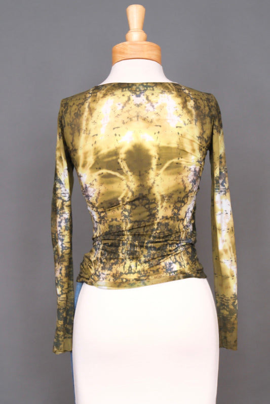 Mesh T in Olive Marble