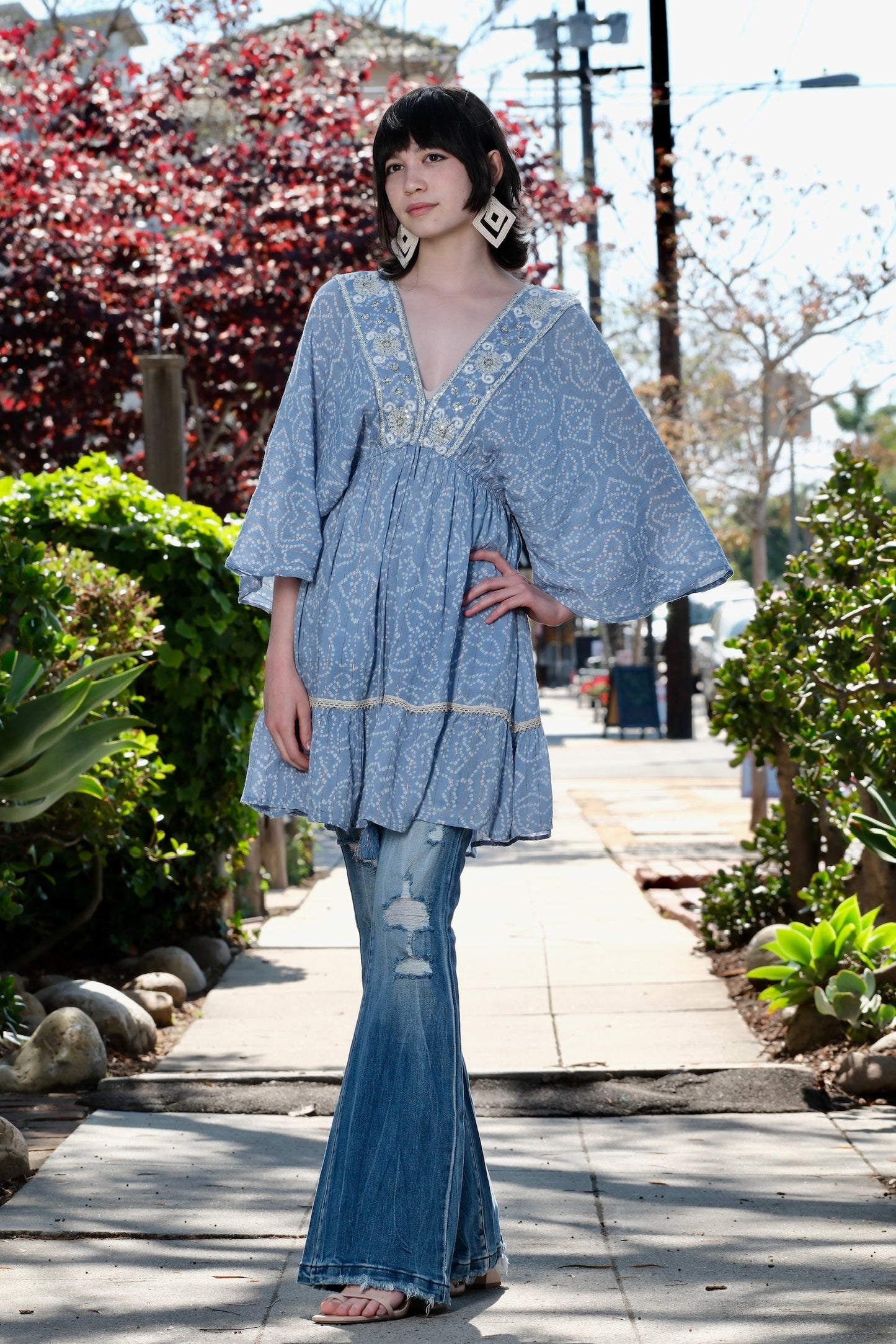 Serenity Dress Long in Cornflower