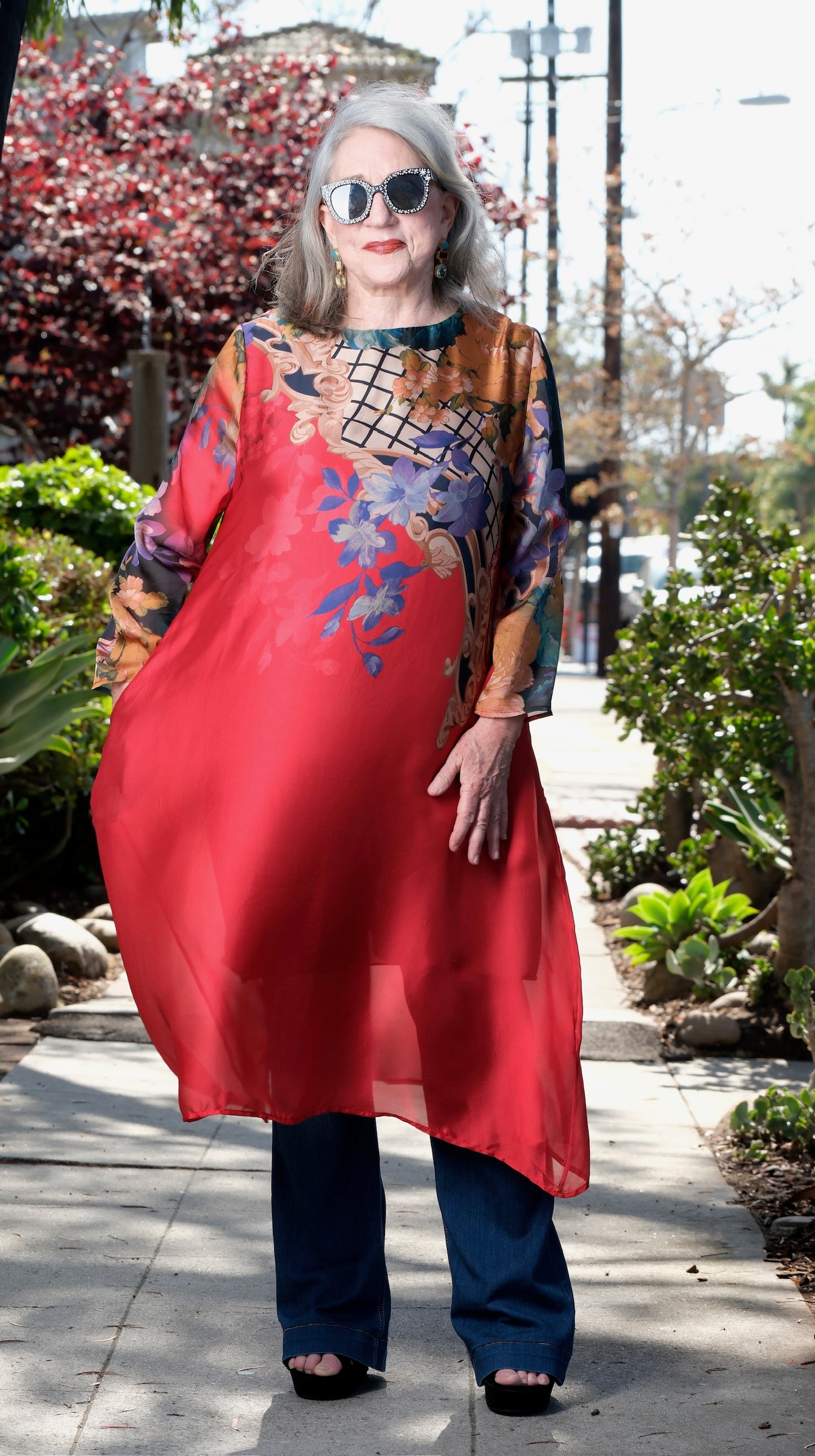 Cypress Dress in Vivid Red