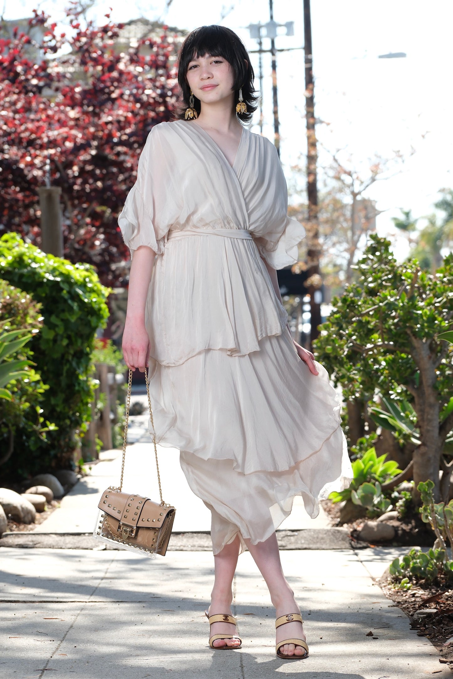Chloe Dress in Antique Ivory