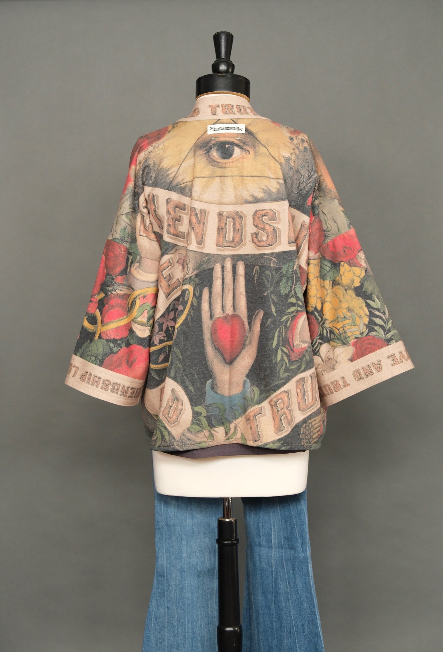 Love, Truth & Friendship Luxe Sweatshirt Jacket in Roses