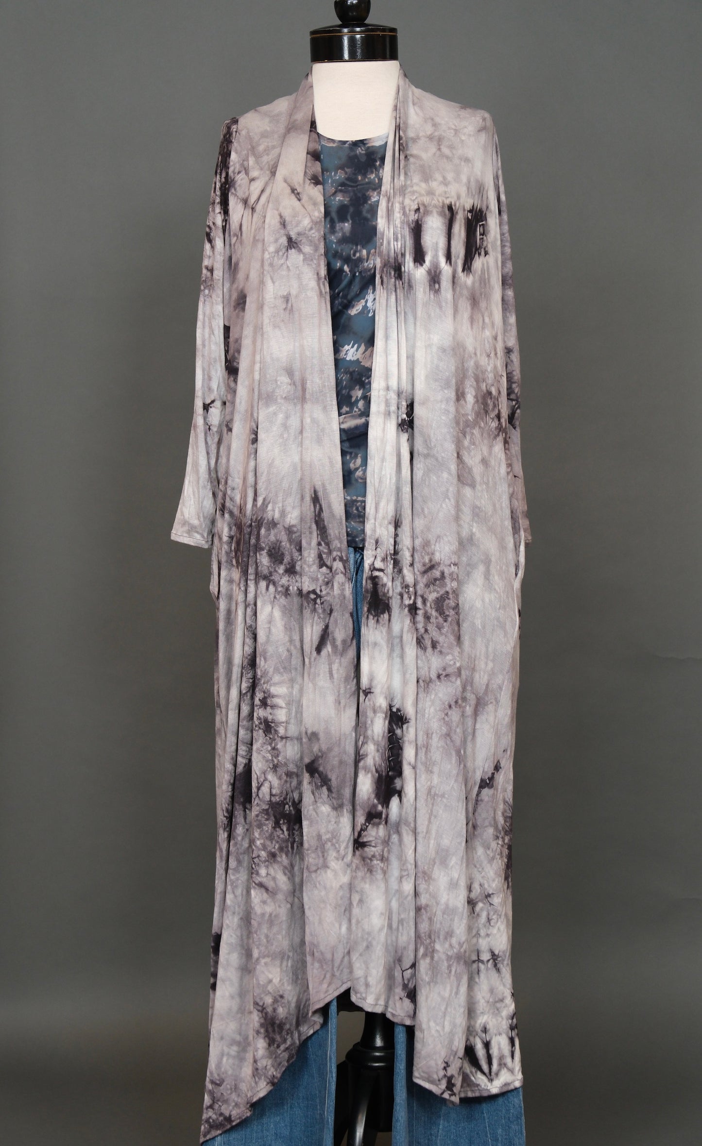 Grey Cloud Yoga Duster by Jennafer Grace Collection