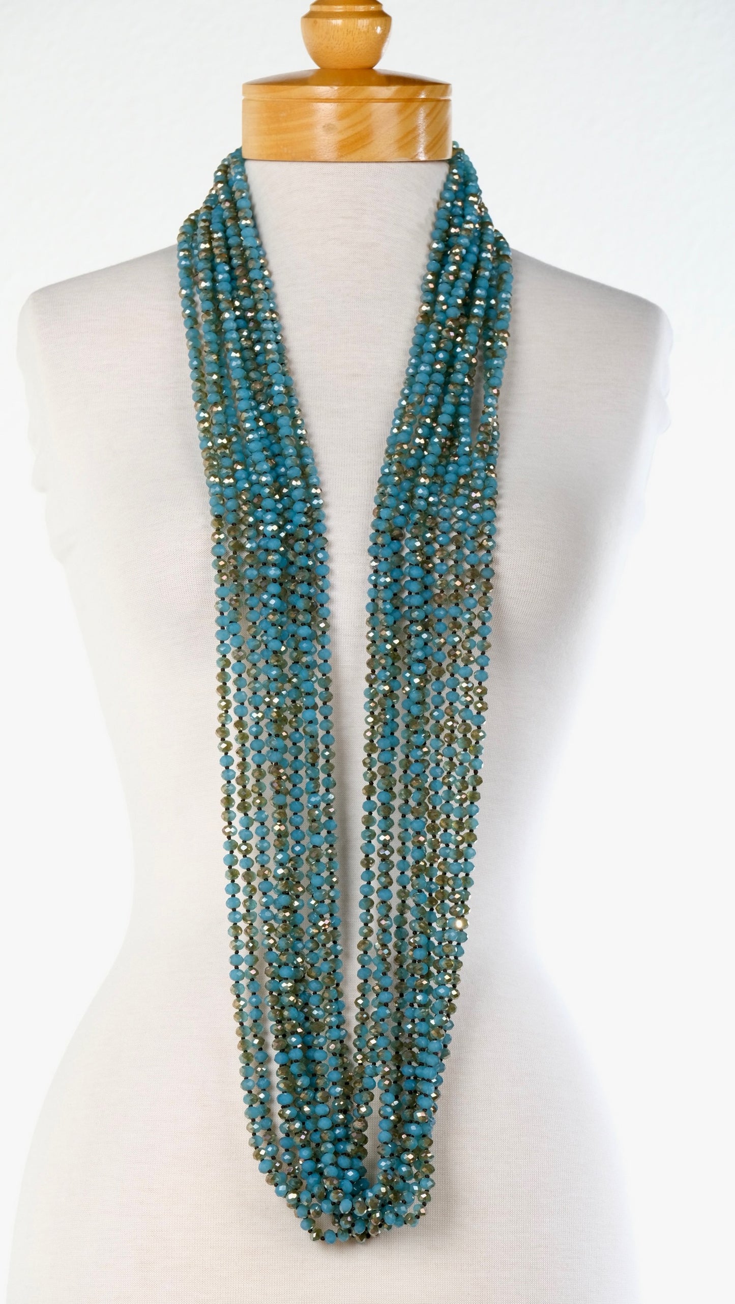 Crystal Strand in Aqua Tangier