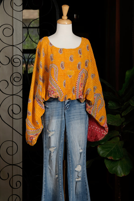 Gathering Top in Paisley Party