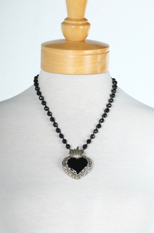 Onyx Heart Necklace