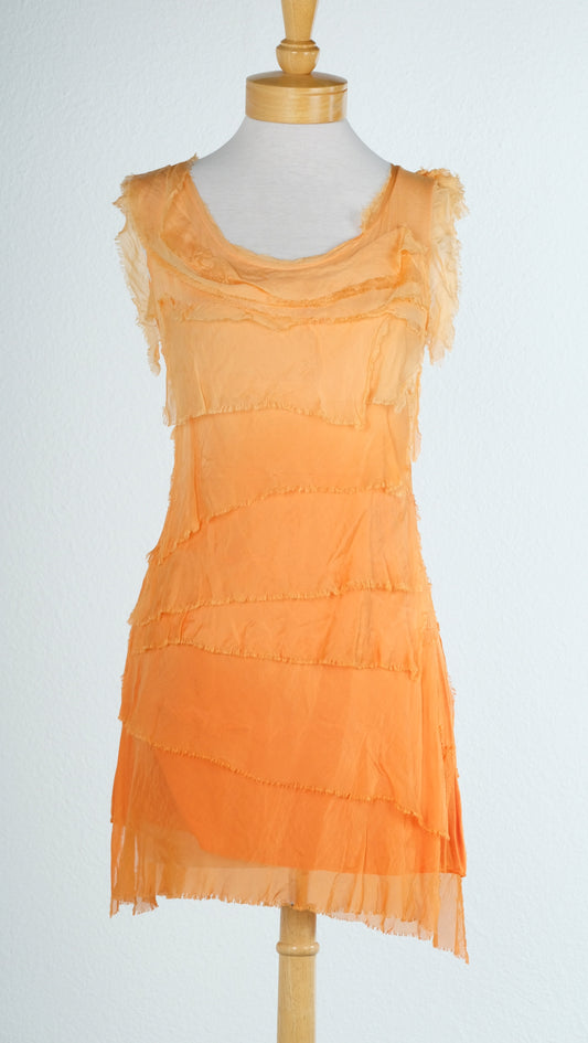 Zelda Short Dress in Orange Ombre