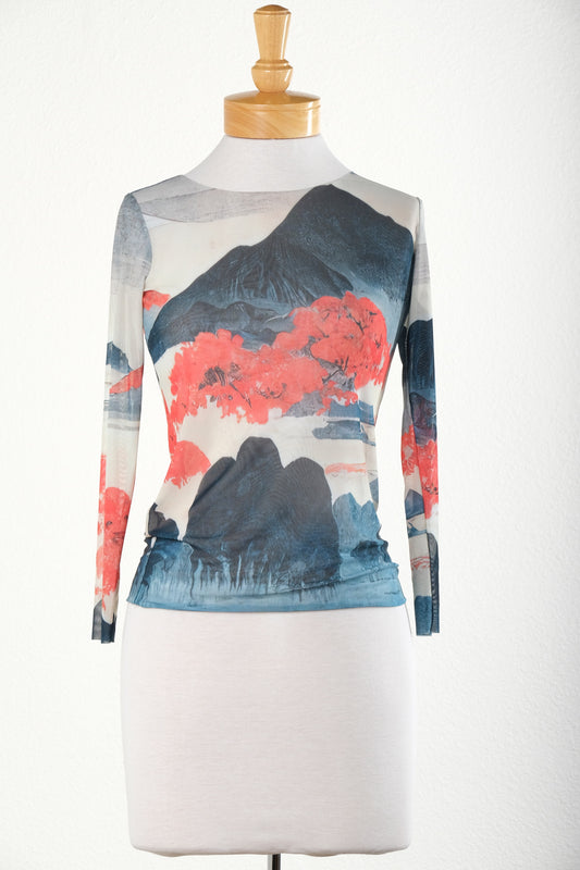 Nude Mesh T in Fuji Rose