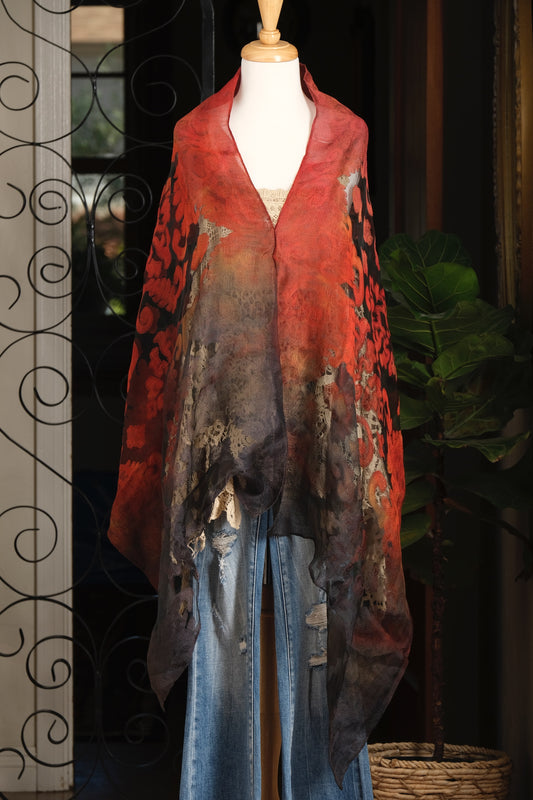 The Valentina Poncho in Spanish Olive