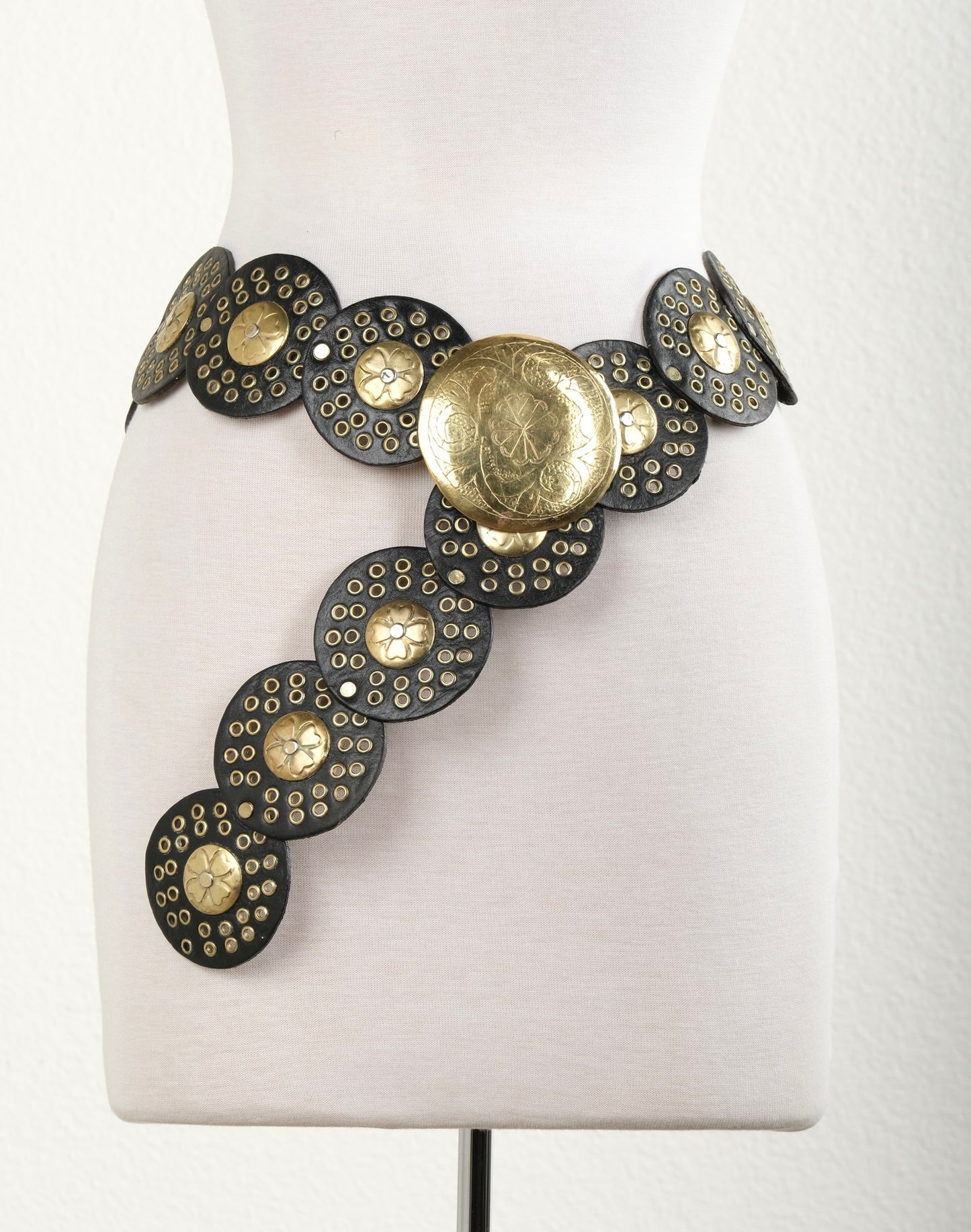 Coronado Belt in Black with Gold