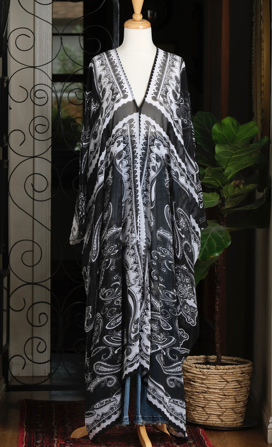 Noir Bandana Caftan by Jennafer Grace