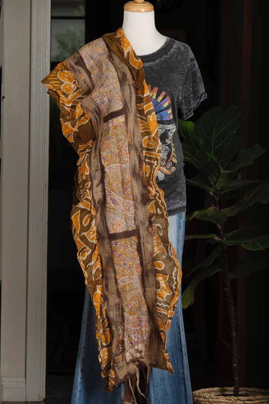 Lotus Scarf in Golden Leaf