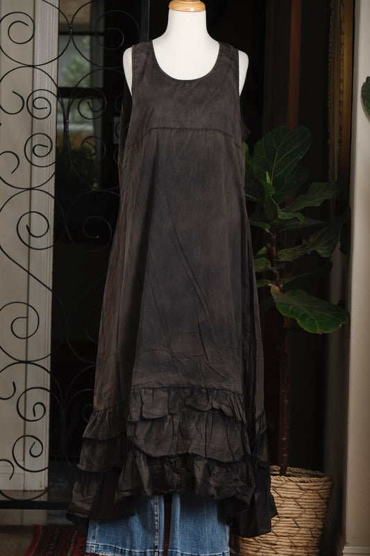 Slip Dress in Faded Black