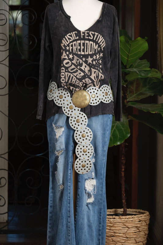 Coronado Belt in Smoke Blue