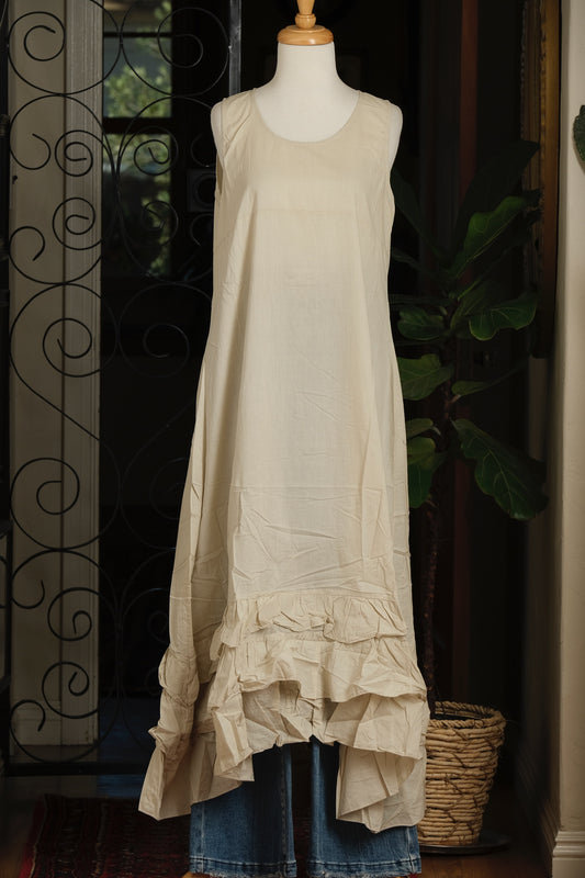 Slip Dress in Faded Ecru
