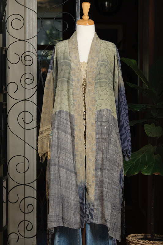 Silky Duster in Jade Blue