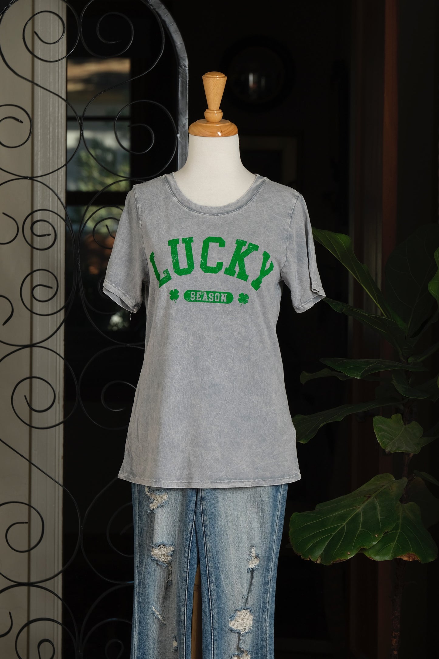 Lucky T Shirt in Grey