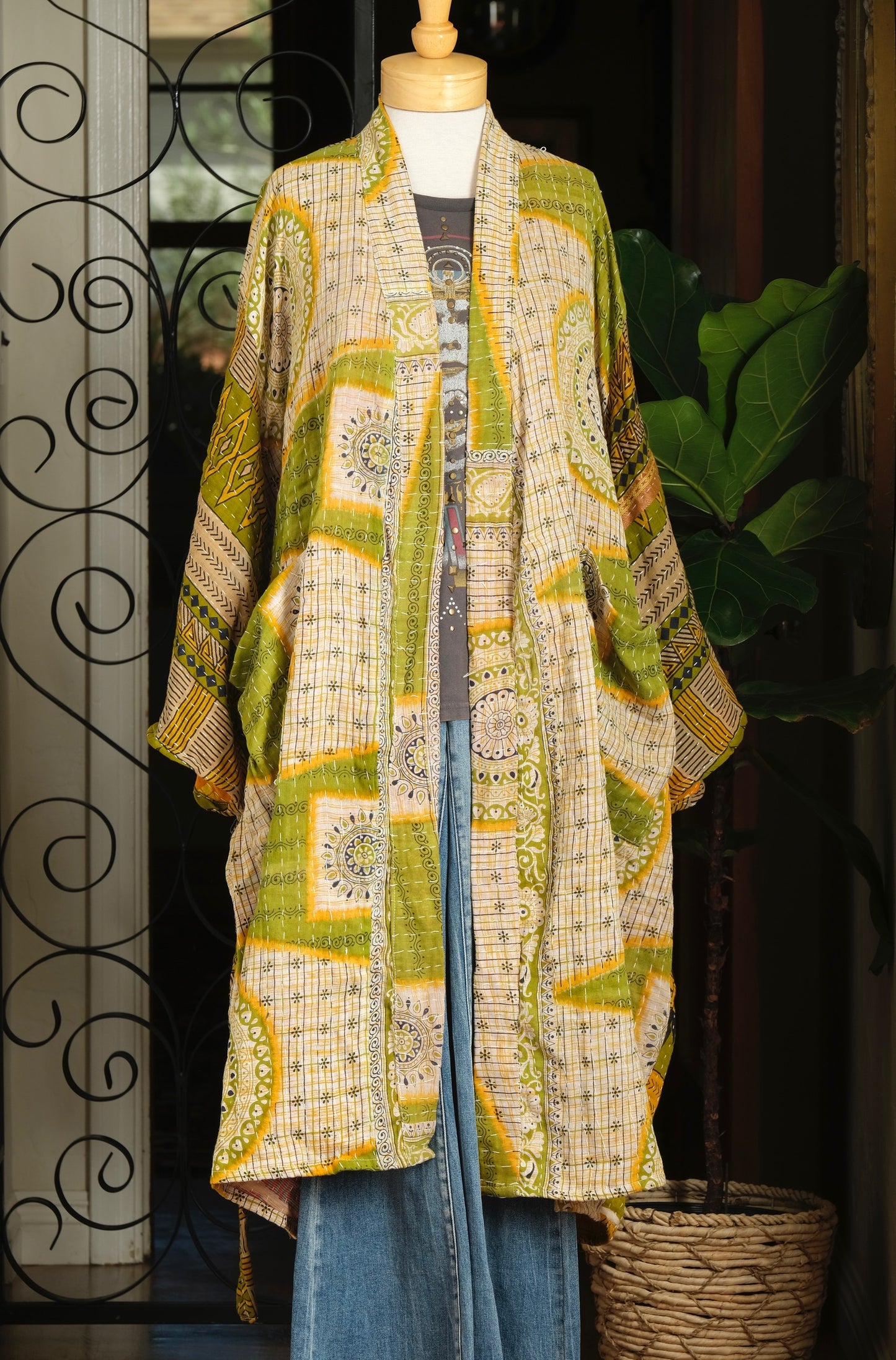 Slouchy Duster in Golden Tribe