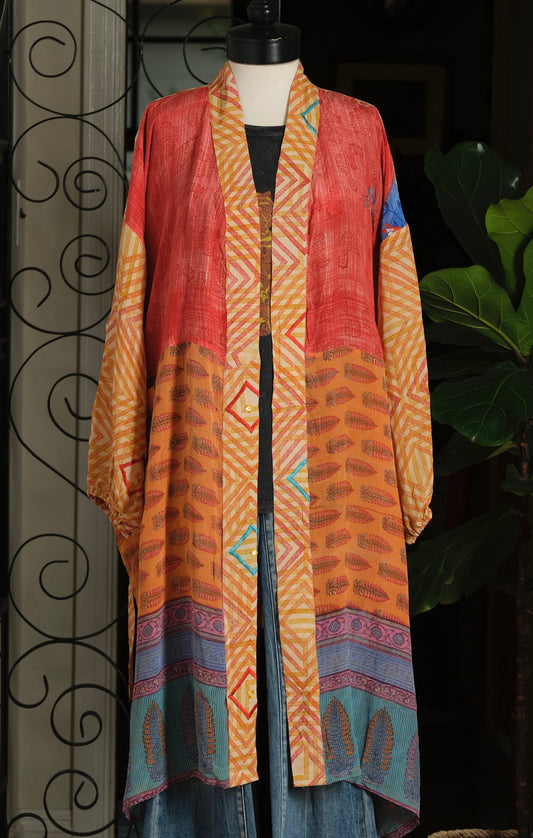 Silky Duster in Teal Diamond