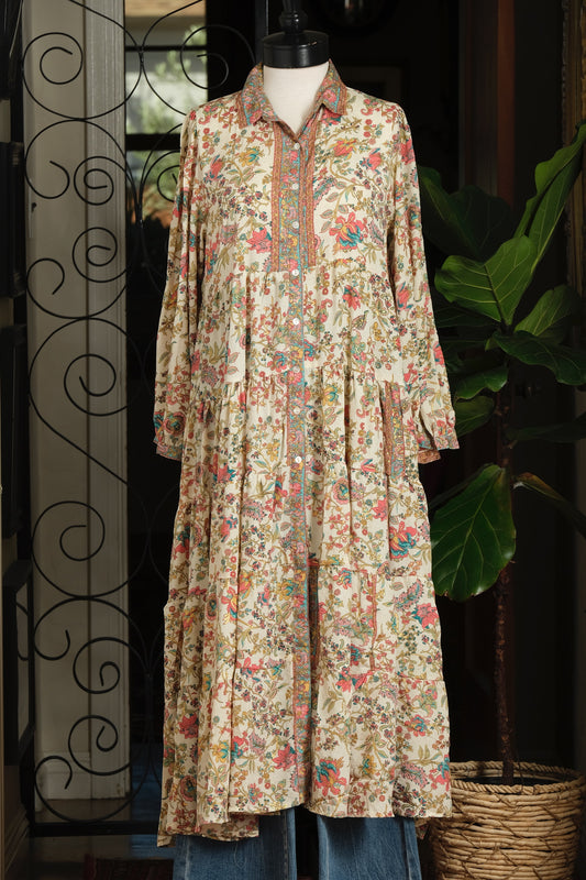 The Tate Dress in Ivory Garden