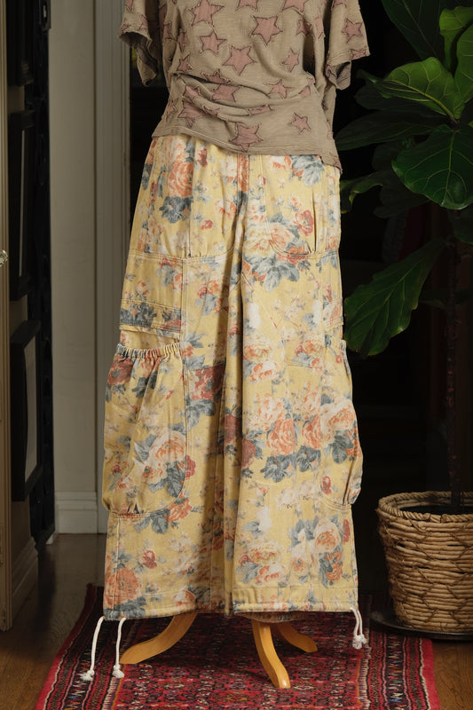Rosy Yellow Cargo Pocket Pant