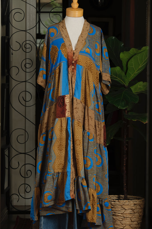 Easy Dress in Blue Circle