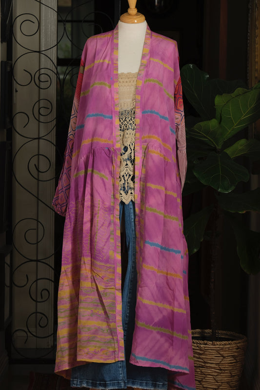 Evermore Duster in Pink Stripe