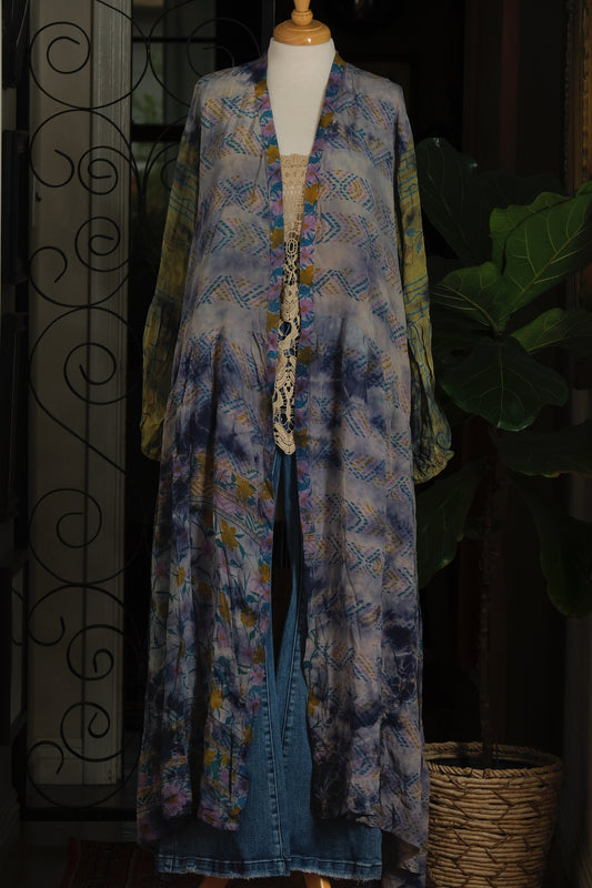 Evermore Duster in Iris Tie Dye