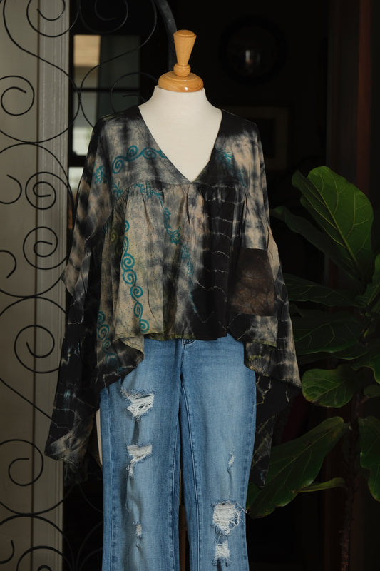 Gold Dust Crop Top in Smoke Rings