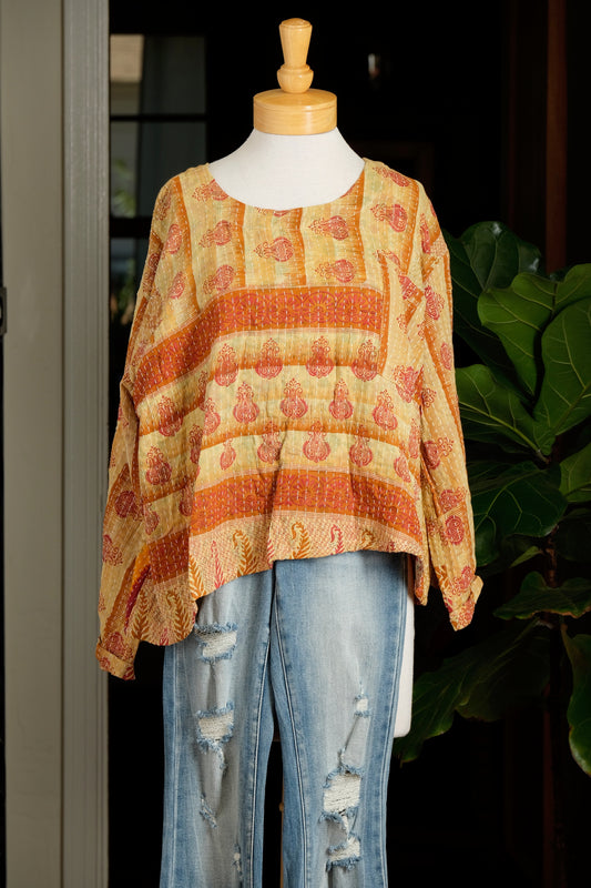 Wander Top in Rusted Flourish
